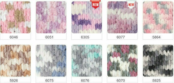 Fios para tricotar Alize Puffy Color 6305 - 3