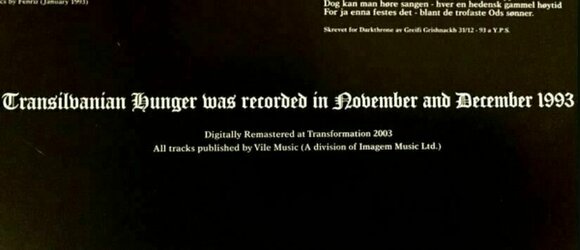 Disco de vinil Darkthrone - Transilvanian Hunger (LP) - 3
