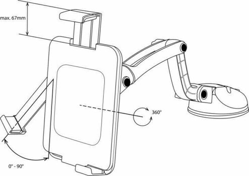 Nosilec za pametni telefon ali tablico Connect IT InCarz TAB5 Holder - 6