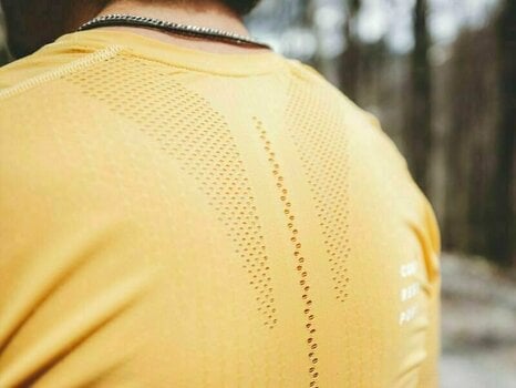 Löpartröja med kort ärm Compressport Racing T-Shirt Honey Gold XL Löpartröja med kort ärm - 10