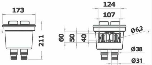 Náhradní díly pro lodní motory Osculati Aquanet XL - 3