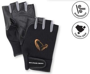 Angelhandschuhe Savage Gear Neoprene Half Finger Black - 1