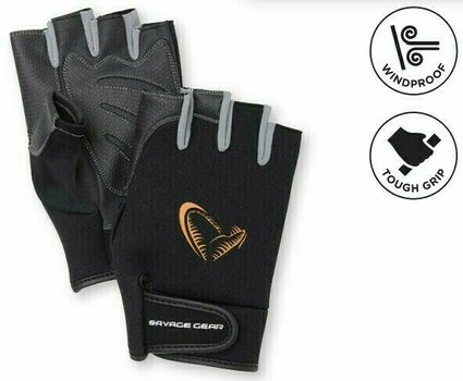 Gloves Savage Gear Gloves Neoprene Half Finger M - 2