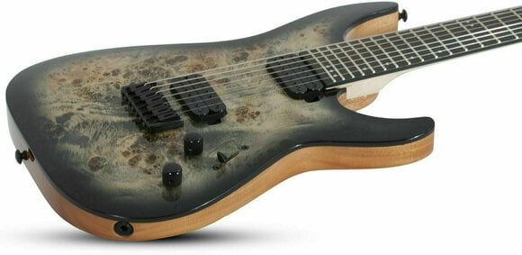 7-string Electric Guitar Schecter C-7 Pro Charcoal Burst - 2
