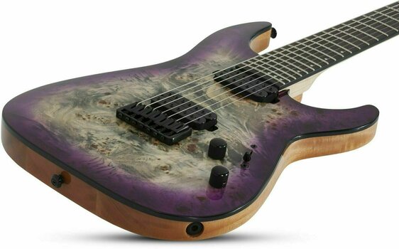 7-string Electric Guitar Schecter C-7 Pro Aurora Burst - 2