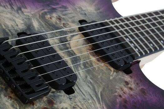 7-string Electric Guitar Schecter C-7 Pro Aurora Burst - 8