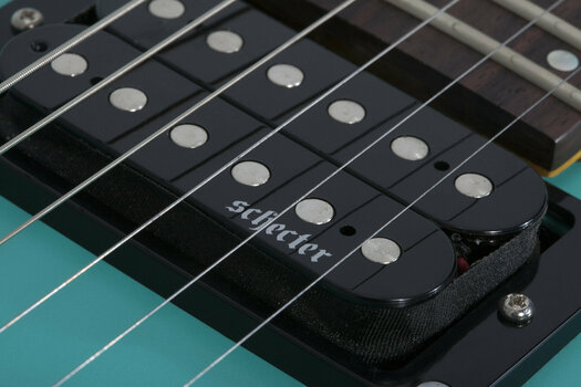 Guitarra elétrica Schecter C-6 Deluxe Satin Aqua - 8