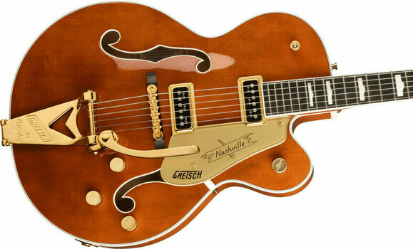 Semi-Acoustic Guitar Gretsch G6120TG-DS Players Edition Nashville Round-up Orange - 4