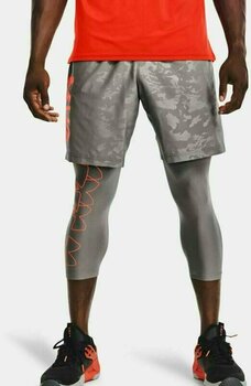Pantaloni scurți de alergare Under Armour UA Woven Emboss Shorts Concrete/Phoenix Fire XL Pantaloni scurți de alergare - 4