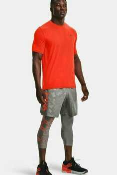 Pantaloni scurți de alergare Under Armour UA Woven Emboss Shorts Concrete/Phoenix Fire XL Pantaloni scurți de alergare - 6
