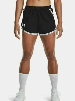 Laufshorts
 Under Armour UA W Fly By 2.0 Brand Shorts Black/White S Laufshorts - 5
