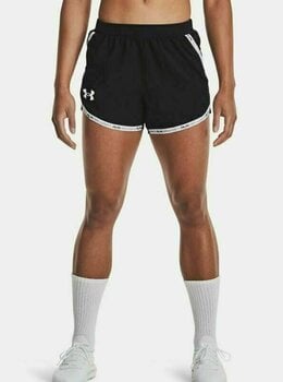 Laufshorts
 Under Armour UA W Fly By 2.0 Brand Shorts Black/White M Laufshorts - 5