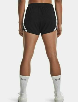 Løbeshorts Under Armour UA W Fly By 2.0 Brand Shorts Black/White XS Løbeshorts - 6