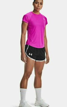 Løbeshorts Under Armour UA W Fly By 2.0 Brand Shorts Black/White XS Løbeshorts - 7