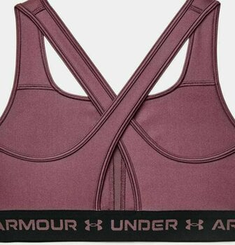Fitnessondergoed Under Armour Women's Armour Mid Crossback Sports Bra Ash Plum/Black XS Fitnessondergoed - 2