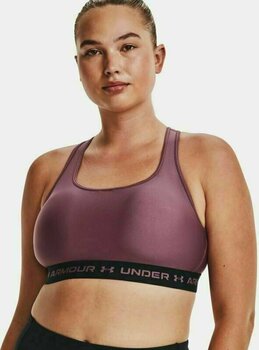 Fitness-undertøj Under Armour Women's Armour Mid Crossback Sports Bra Ash Plum/Black XS Fitness-undertøj - 7