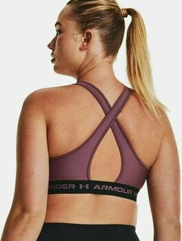 Fitness-undertøj Under Armour Women's Armour Mid Crossback Sports Bra Ash Plum/Black XS Fitness-undertøj - 8