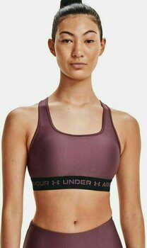 Fitness Underwear Under Armour Women's Armour Mid Crossback Sports Bra Ash Plum/Black XS Fitness Underwear - 9