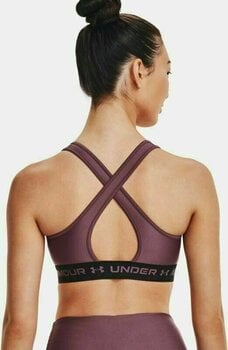 Fitness-undertøj Under Armour Women's Armour Mid Crossback Sports Bra Ash Plum/Black XS Fitness-undertøj - 10
