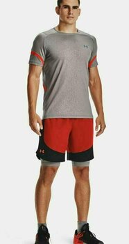 Fitness spodnie Under Armour UA Rush HeatGear 2.0 Long Shorts Concrete/Black S Fitness spodnie - 6