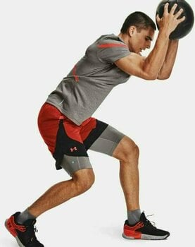 Fitness nohavice Under Armour UA Rush HeatGear 2.0 Long Shorts Concrete/Black S Fitness nohavice - 7