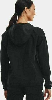 Laufsweatshirt
 Under Armour UA W Woven Branded Full Zip Hoodie Black/Onyx White XS Laufsweatshirt - 6