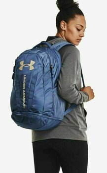 Lifestyle Backpack / Bag Under Armour Hustle 5.0 Mineral Blue/Metallic Faded Gold 29 L Backpack - 7