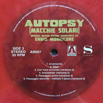 Vinylskiva Ennio Morricone - Autopsy (Macchie Solari ) OST (Orange Vinyl) (2 LP) - 6