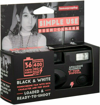 Câmara clássica Lomography Simple Use Film Camera Black and White - 5