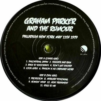 Vinyl Record Graham Parker & The Rumour - Live In New York (2 LP) - 3