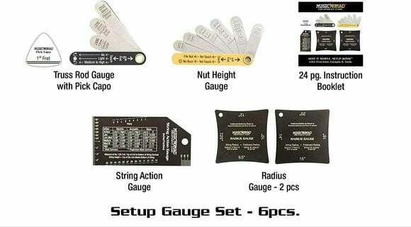 Strumento di manutenzione della chitarra MusicNomad MN604 Precision Setup Gauge Set 6 pcs - 2