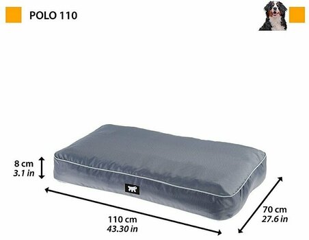 Dog Bed Ferplast Polo 110 Cushion Grey - 2