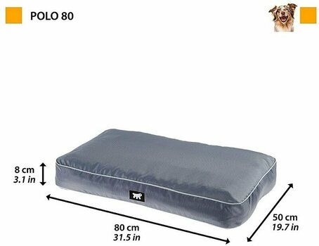 Dog Bed Ferplast Polo 80 Cushion Grey - 2