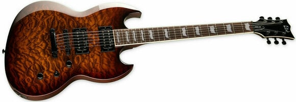 Electric guitar ESP LTD VIPER-256 Dark Brown Sunburst - 3