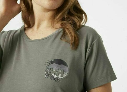 Outdoor T-Shirt Helly Hansen W Skog Recycled Graphic T-Shirt Concrete XS Outdoor T-Shirt - 3