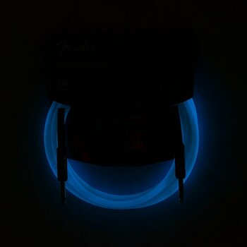 Câble pour instrument Fender Professional Glow in the Dark Bleu 3 m Droit - Droit - 4