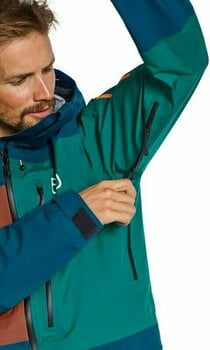 Ski Jacket Ortovox 3L Deep Shell M Clay Orange L - 6