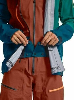 Ski Jacket Ortovox 3L Deep Shell M Clay Orange L - 8