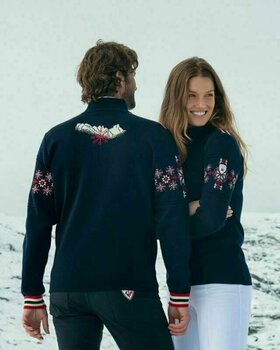 Tricou / hanorac schi Dale of Norway Monte Cristallo Navy/Raspberry/Off White S Pulover - 4