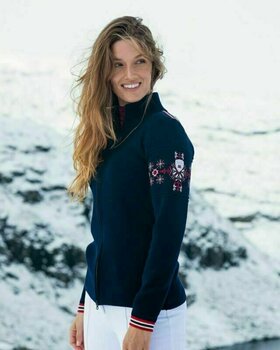 Ski-trui en T-shirt Dale of Norway Monte Cristallo Womens Off White/Smoke/Dark Green S Trui - 2