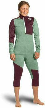 Hanorace Ortovox Fleece Light Zip Neck W Nuanțe de gri L Hanorace - 2