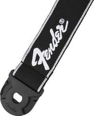 Tekstylne gitarowe pasy Fender Quickgrip Running Logo Running Logo Black and White Tekstylne gitarowe pasy - 1