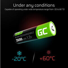 AA Batteries Green Cell HR6 2600mAh 4 AA Batteries - 7