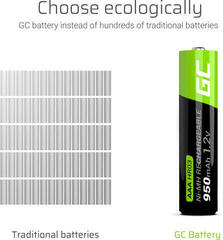 AAA Batteries Green Cell HR03 4 AAA Batteries - 6