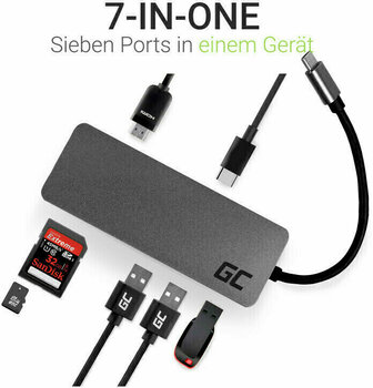 USB Hub Green Cell AK50 Hub USB-C 4K DEX USB Hub - 2