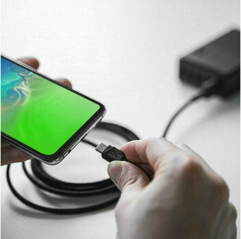 Cablu USB Green Cell KABGC19 PowerStream USB-A - USB-C 200cm Negru 200 cm Cablu USB - 3