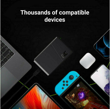 AC Adapter Green Cell CHARGC01 Power Source 75W 4-port charger USB-C 75.0 AC Adapter - 4