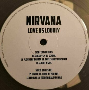 Vinyl Record Nirvana - Love Us Loudly - 1987 & 1991 Broadcasts (2 LP) - 5