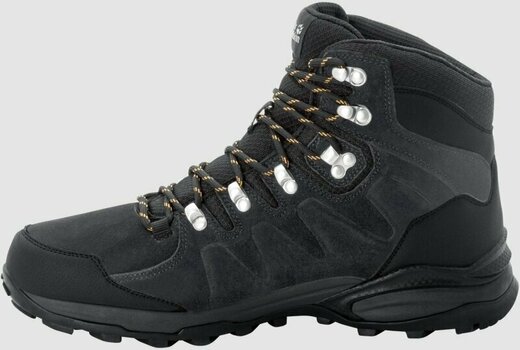 Mens Outdoor Shoes Jack Wolfskin Refugio Texapore Mid Phantom/Burly Yellow XT 40 Mens Outdoor Shoes - 4