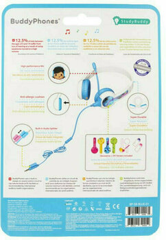 Sluchátka pro děti BuddyPhones StudyBuddy Modrá - 9